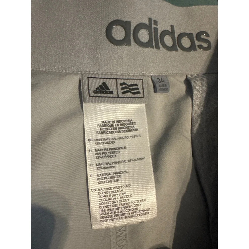 Adidas Golf Shorts Mens 34 Light Gray Good Performance Lightweight Active